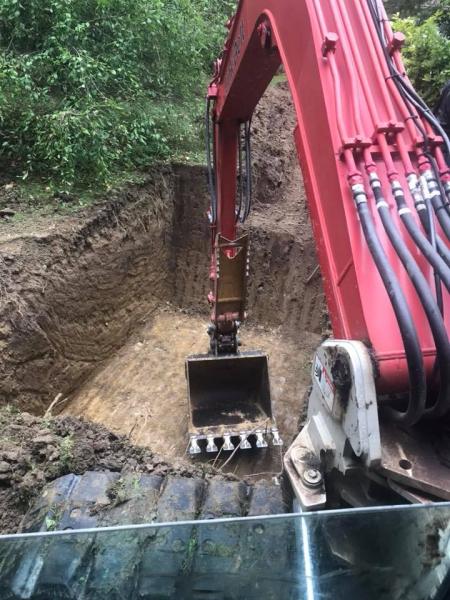 No matter the size, we can dig holes with our excavators! 
